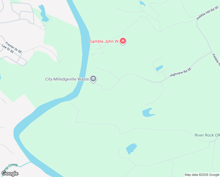 map of restaurants, bars, coffee shops, grocery stores, and more near 199 Highview Road Southeast in Milledgeville