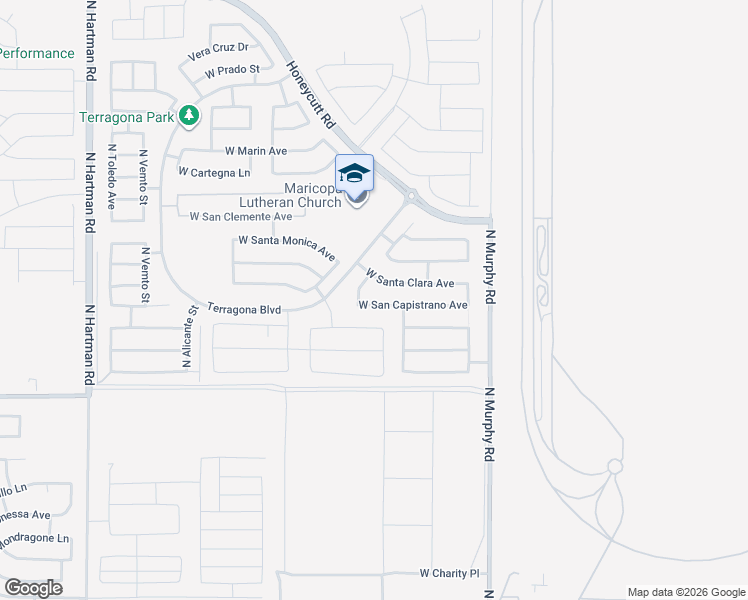map of restaurants, bars, coffee shops, grocery stores, and more near 35551 West San Capistrano Avenue in Maricopa