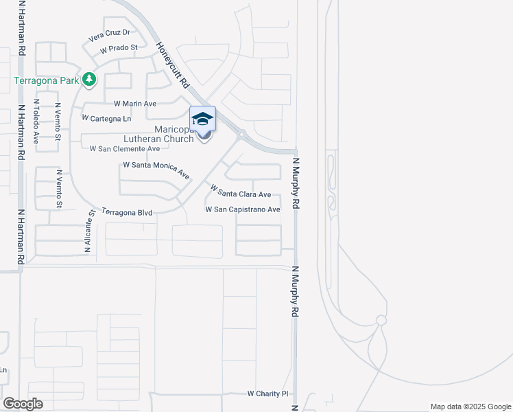 map of restaurants, bars, coffee shops, grocery stores, and more near 35271 West San Capistrano Avenue in Maricopa