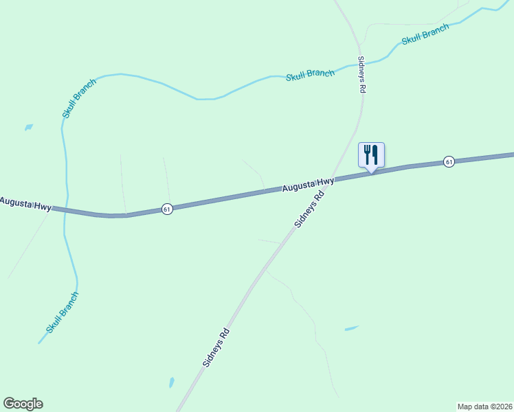 map of restaurants, bars, coffee shops, grocery stores, and more near 19170 Augusta Highway in Round O