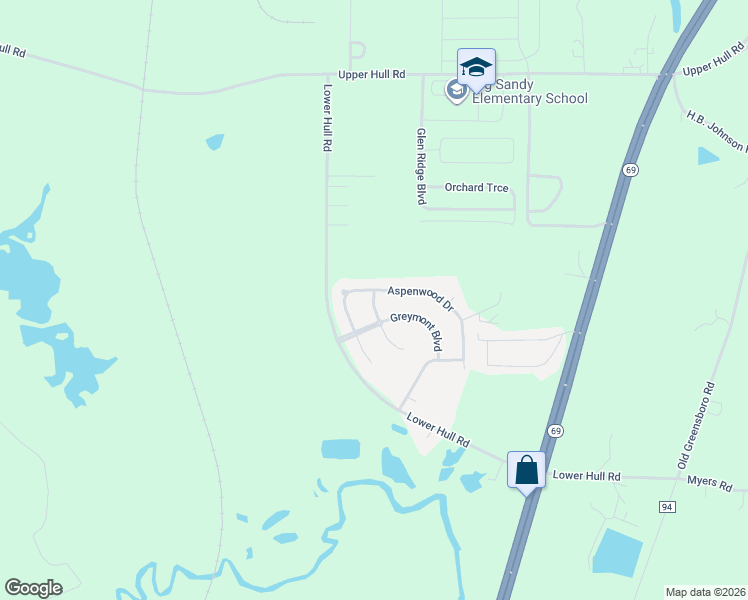 map of restaurants, bars, coffee shops, grocery stores, and more near 15367 Timber Springs Lane in Moundville