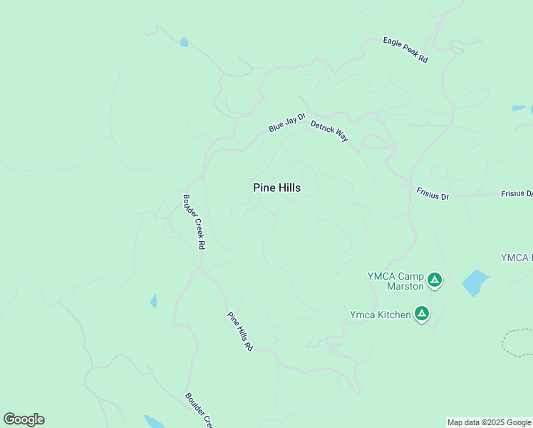 map of restaurants, bars, coffee shops, grocery stores, and more near 5041 Pine Ridge Avenue in Julian