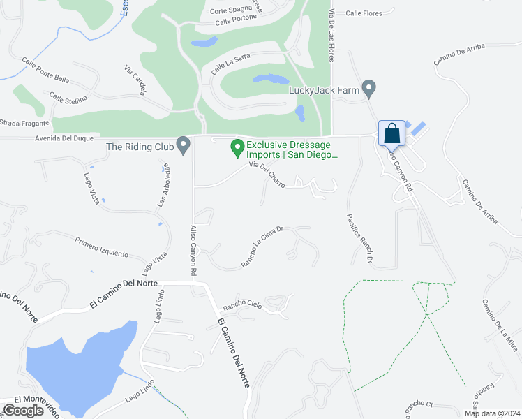 map of restaurants, bars, coffee shops, grocery stores, and more near 7002 Via Del Charro in Rancho Santa Fe