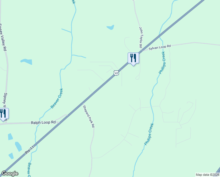 map of restaurants, bars, coffee shops, grocery stores, and more near 15152 U.S. 11 in Fosters