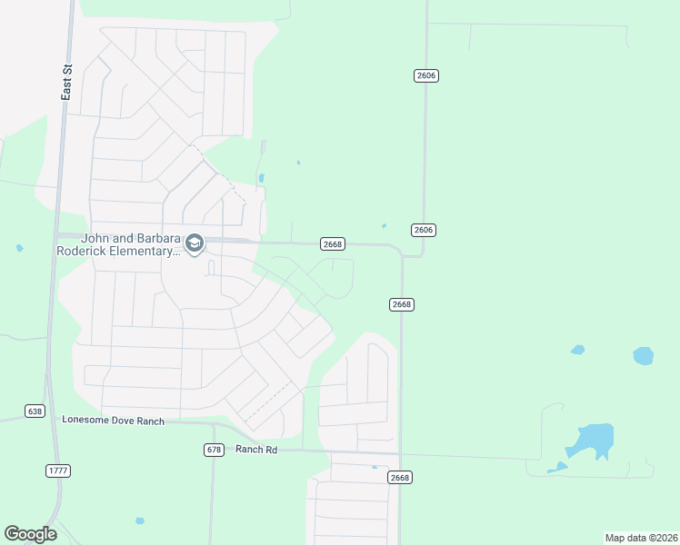 map of restaurants, bars, coffee shops, grocery stores, and more near 3412 County Road 2668 in Royse City