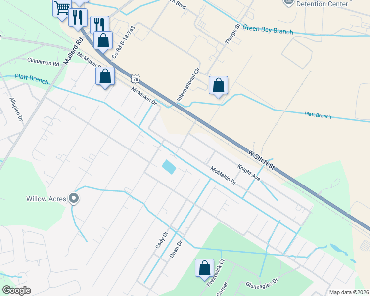 map of restaurants, bars, coffee shops, grocery stores, and more near 104 Knight Avenue in Summerville