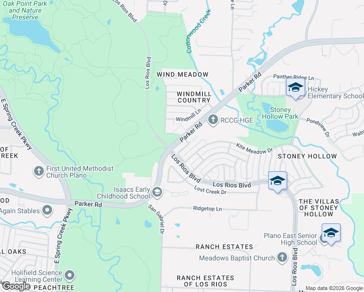 map of restaurants, bars, coffee shops, grocery stores, and more near 3901 Rock Trail in Plano