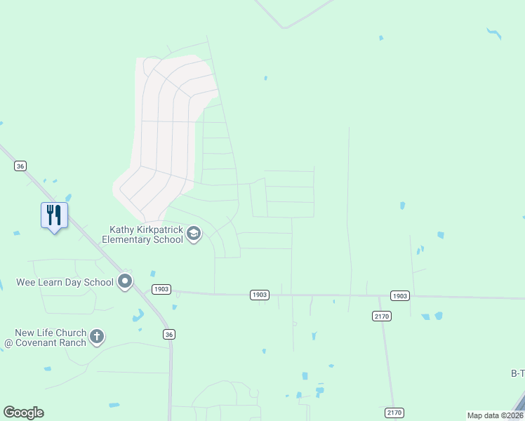map of restaurants, bars, coffee shops, grocery stores, and more near 2945 Farm to Market Road 1903 in Caddo Mills