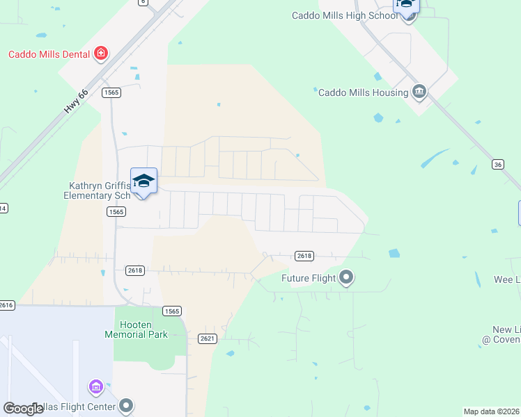 map of restaurants, bars, coffee shops, grocery stores, and more near Real Quiet Lane in Caddo Mills