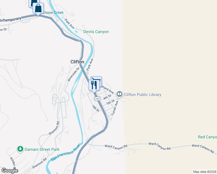 map of restaurants, bars, coffee shops, grocery stores, and more near 249 Leonard Avenue in Clifton