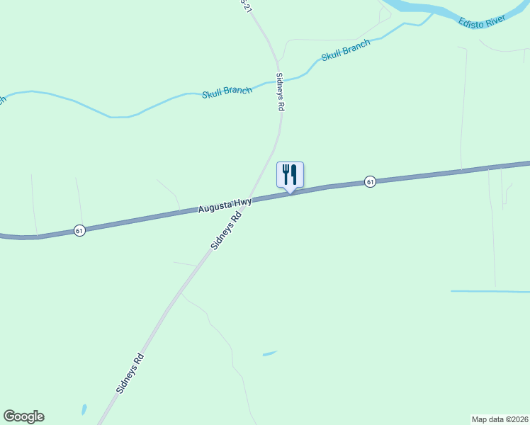 map of restaurants, bars, coffee shops, grocery stores, and more near 10590 Sidneys Road in Cottageville