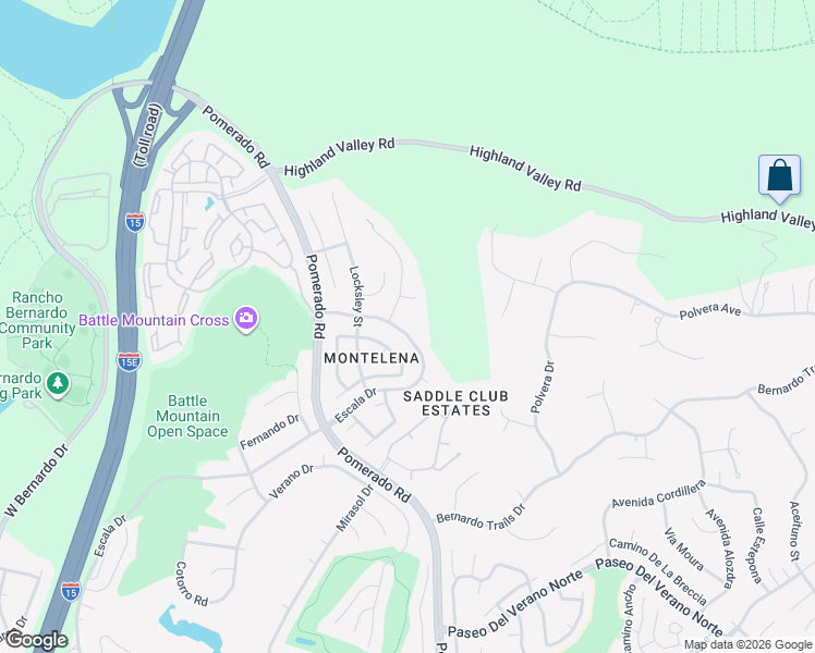 map of restaurants, bars, coffee shops, grocery stores, and more near 12546 Cloudesly Drive in San Diego