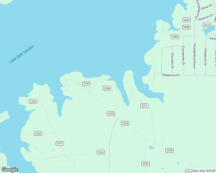 map of restaurants, bars, coffee shops, grocery stores, and more near County Road 2339 in Pittsburg