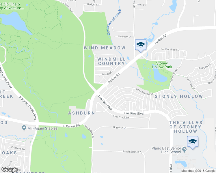 map of restaurants, bars, coffee shops, grocery stores, and more near 3901 Rock Trail in Plano