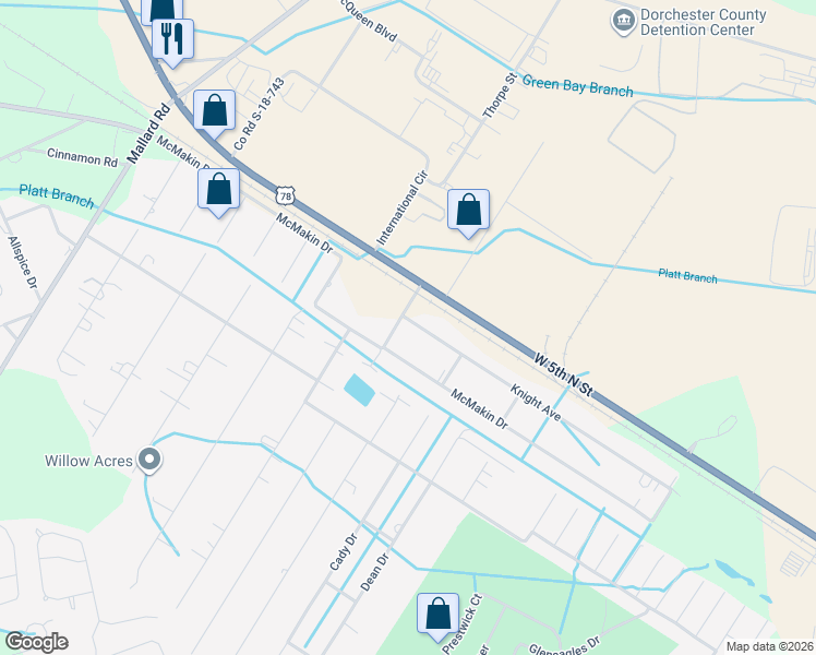 map of restaurants, bars, coffee shops, grocery stores, and more near 104 Knight Avenue in Summerville