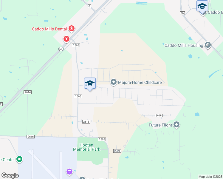 map of restaurants, bars, coffee shops, grocery stores, and more near 123 Barbara Lane in Caddo Mills