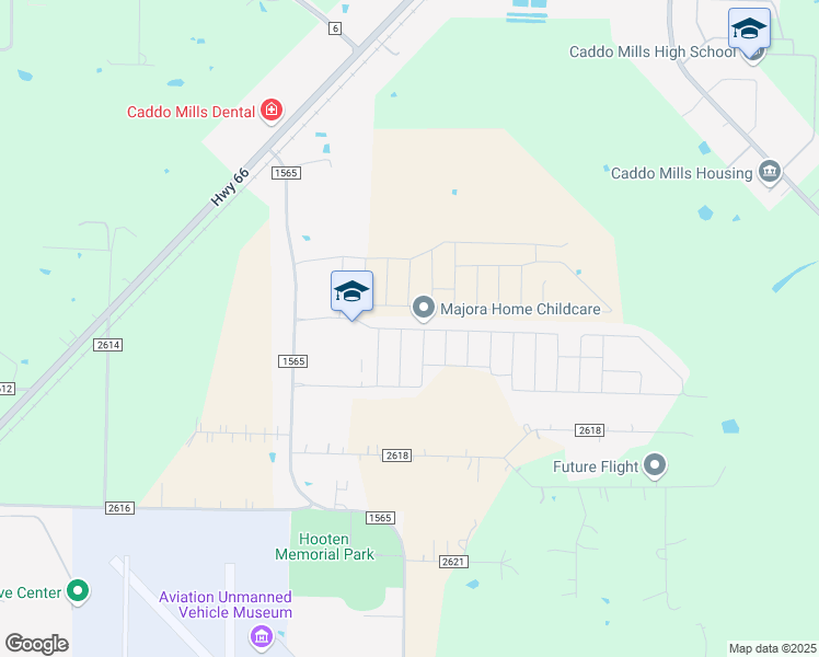 map of restaurants, bars, coffee shops, grocery stores, and more near Seabiscuit Road in Caddo Mills