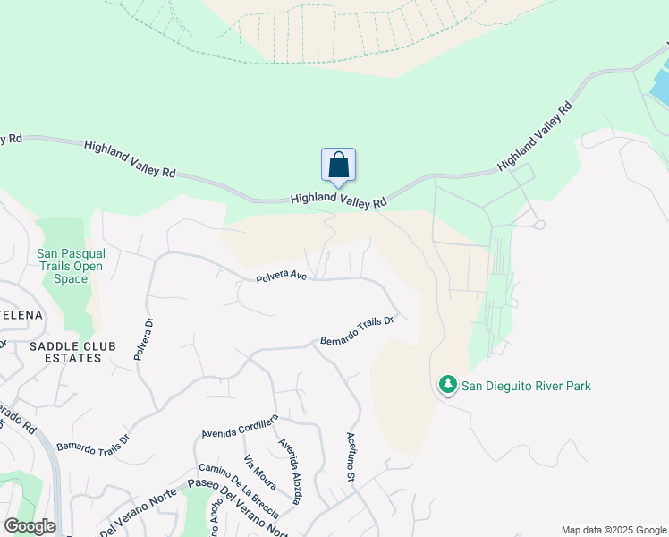 map of restaurants, bars, coffee shops, grocery stores, and more near 13114 Polvera Avenue in San Diego