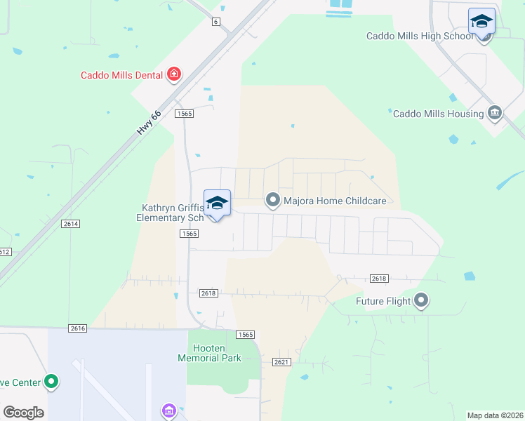 map of restaurants, bars, coffee shops, grocery stores, and more near 121 Seabiscuit Road in Caddo Mills