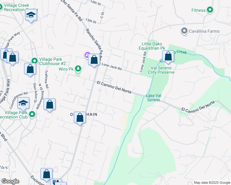 map of restaurants, bars, coffee shops, grocery stores, and more near 655 Lucylle Lane in Encinitas