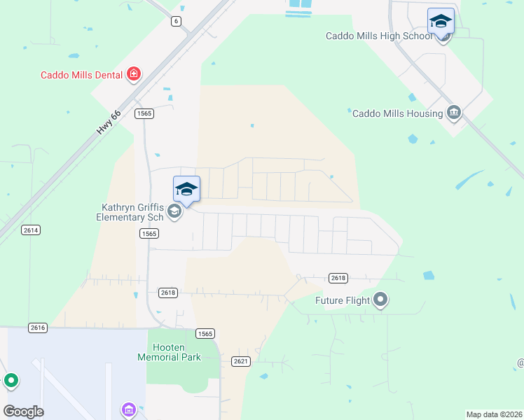 map of restaurants, bars, coffee shops, grocery stores, and more near Omaha Lane in Caddo Mills