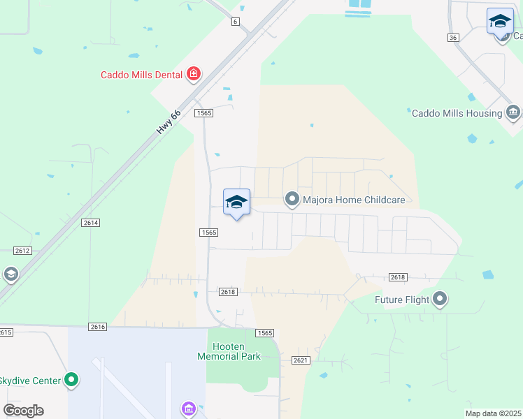 map of restaurants, bars, coffee shops, grocery stores, and more near 109 Seabiscuit Road in Caddo Mills