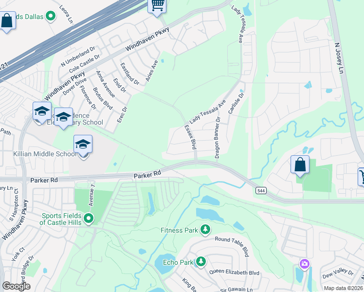 map of restaurants, bars, coffee shops, grocery stores, and more near 3320 Jacks Bank in The Colony