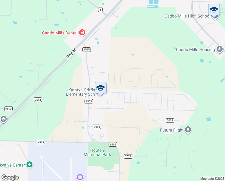 map of restaurants, bars, coffee shops, grocery stores, and more near 109 Seabiscuit Road in Caddo Mills
