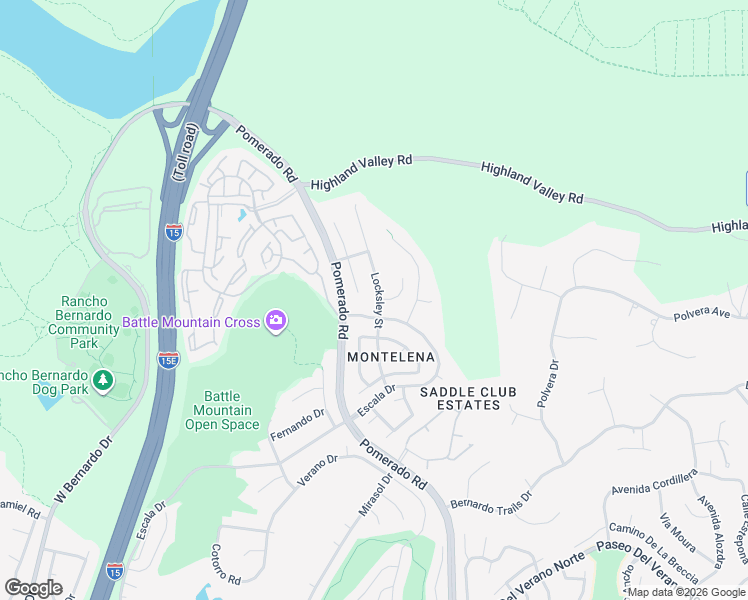map of restaurants, bars, coffee shops, grocery stores, and more near 18547 Wessex Street in San Diego