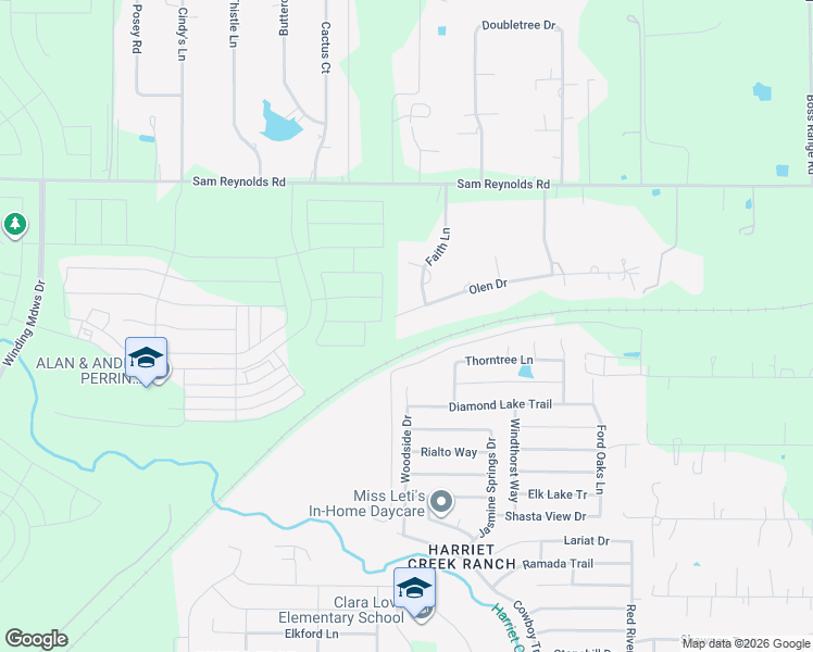 map of restaurants, bars, coffee shops, grocery stores, and more near 11128 Olen Drive in Justin