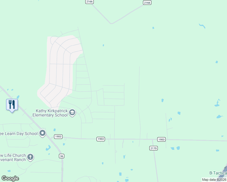 map of restaurants, bars, coffee shops, grocery stores, and more near 3056 Ridgeview Road in Caddo Mills