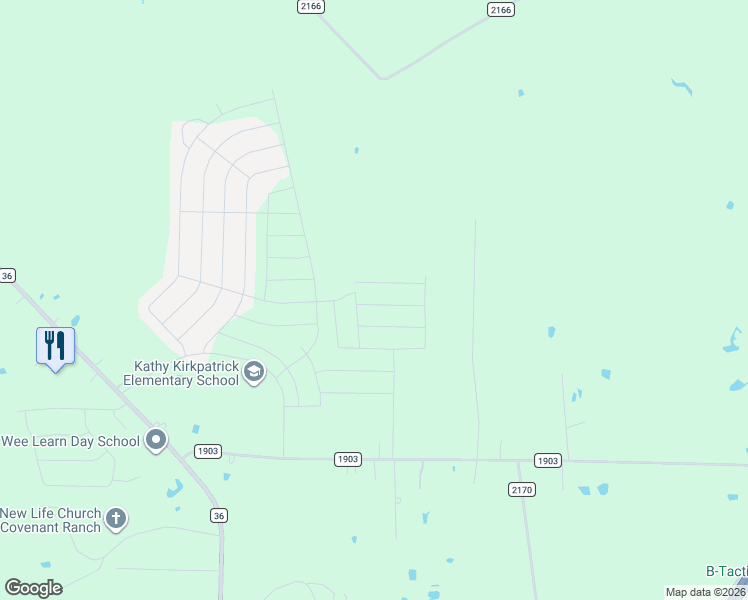 map of restaurants, bars, coffee shops, grocery stores, and more near 3056 Ridgeview Road in Caddo Mills
