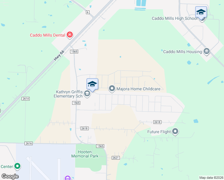 map of restaurants, bars, coffee shops, grocery stores, and more near 121 Seabiscuit Road in Caddo Mills