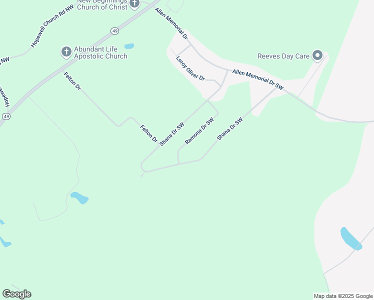 map of restaurants, bars, coffee shops, grocery stores, and more near 109 Ramona Drive Southwest in Milledgeville
