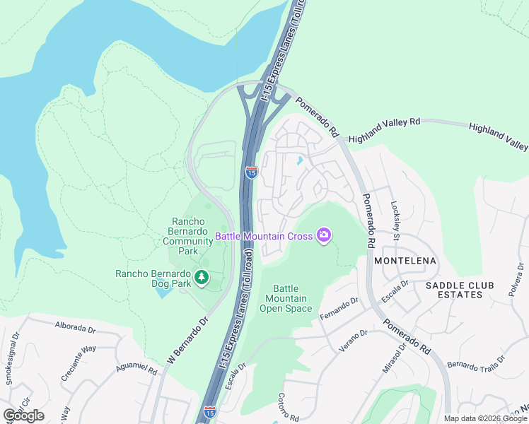 map of restaurants, bars, coffee shops, grocery stores, and more near 18668 Caminito Cantilena in San Diego
