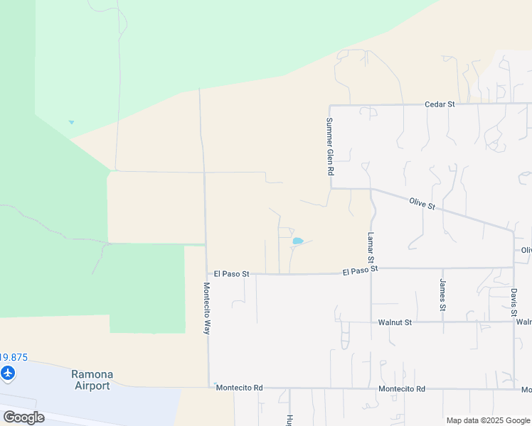 map of restaurants, bars, coffee shops, grocery stores, and more near 988 Laky Lane in Ramona