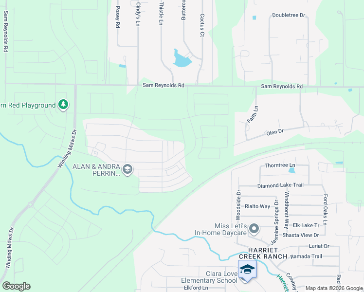 map of restaurants, bars, coffee shops, grocery stores, and more near 11127 Olen Drive in Justin