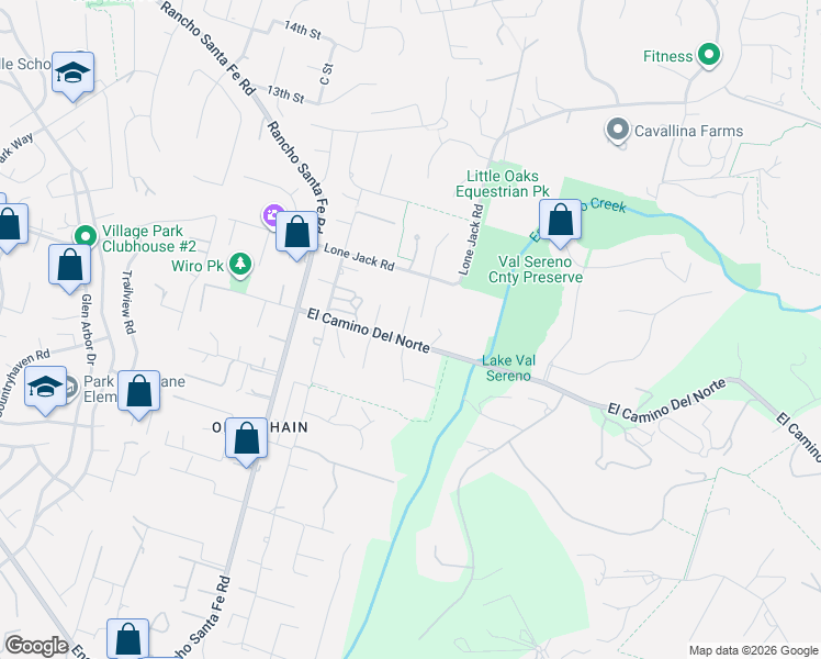 map of restaurants, bars, coffee shops, grocery stores, and more near 711 La Quebrada in Encinitas