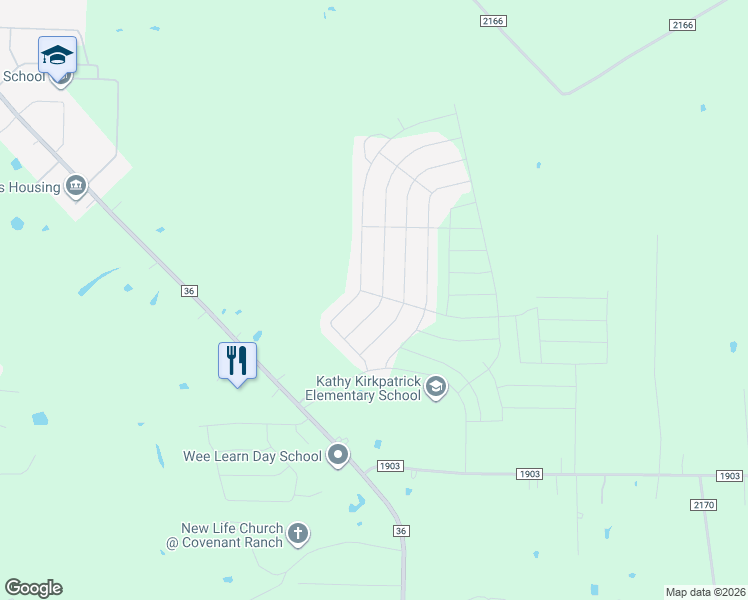 map of restaurants, bars, coffee shops, grocery stores, and more near 121 Whitetail Way in Caddo Mills