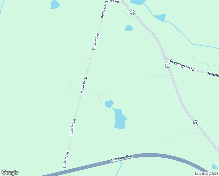 map of restaurants, bars, coffee shops, grocery stores, and more near 196 Butler Road Southeast in Milledgeville