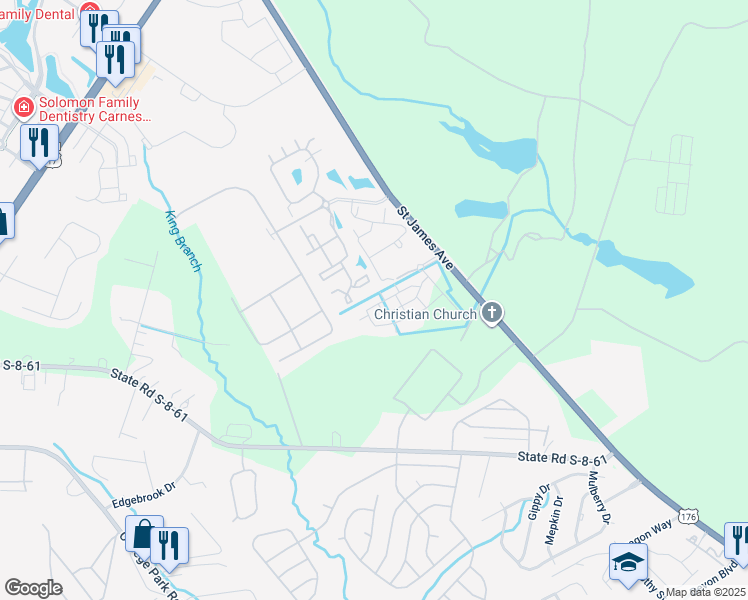 map of restaurants, bars, coffee shops, grocery stores, and more near 700 Emma Meredith Circle in Summerville