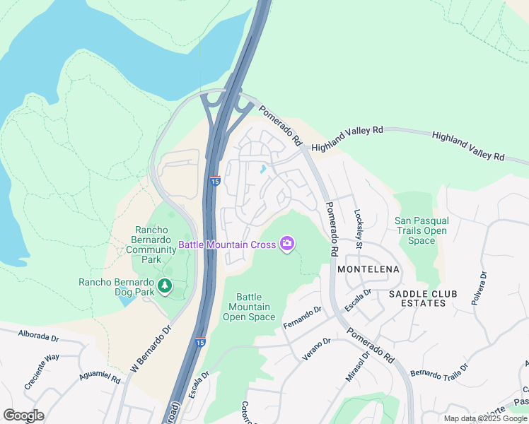 map of restaurants, bars, coffee shops, grocery stores, and more near 18558 Caminito Pasadero in San Diego