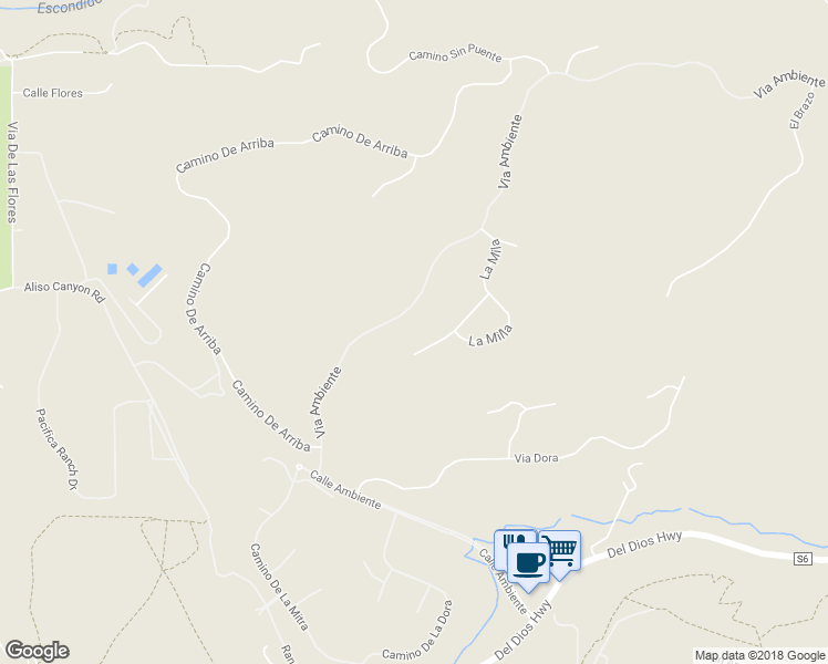 map of restaurants, bars, coffee shops, grocery stores, and more near 17816 Punta Del Sur in Rancho Santa Fe