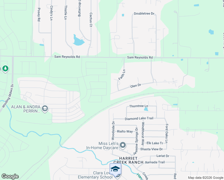 map of restaurants, bars, coffee shops, grocery stores, and more near 11127 Olen Drive in Justin