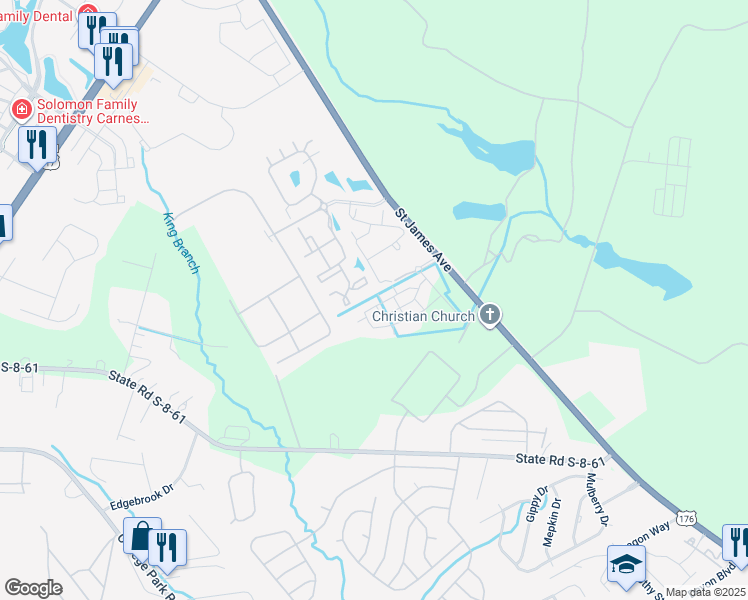 map of restaurants, bars, coffee shops, grocery stores, and more near 700 Emma Meredith Circle in Summerville