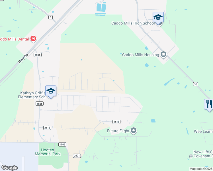 map of restaurants, bars, coffee shops, grocery stores, and more near 3487 Farm to Market Road 1565 in Caddo Mills
