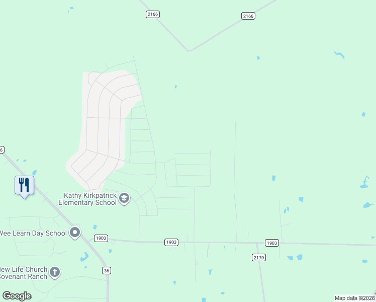 map of restaurants, bars, coffee shops, grocery stores, and more near 3056 Ridgeview Road in Caddo Mills
