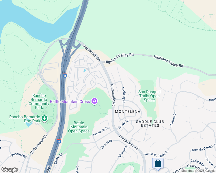 map of restaurants, bars, coffee shops, grocery stores, and more near 18721 Caminito Pasadero in San Diego
