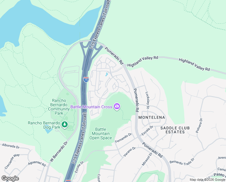 map of restaurants, bars, coffee shops, grocery stores, and more near 18622 Caminito Pasadero in San Diego