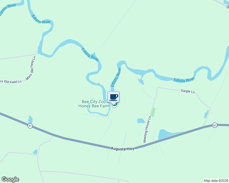 map of restaurants, bars, coffee shops, grocery stores, and more near 1205 Holly Ridge Lane in Cottageville